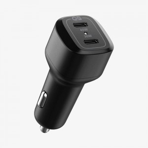 Spigen ArcStation™ Dual Port | 75W Usb-C Car Charger Black | WSHM-80672