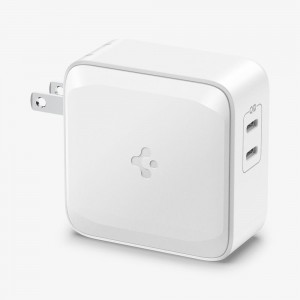 Spigen ArcStation™ Pro GaN Dual Port | 70W Usb-C Wall Charger White | EASJ-10589