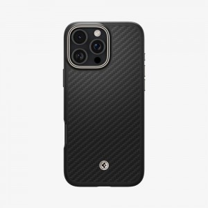 Spigen Enzo Aramid (MagFit) Iphone 16 Pro Max Case Black Natural | ZLGP-48065