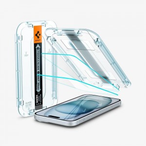 Spigen GLAS.tR EZ Fit | Sensor Protected Iphone 15 Plus Screen Protector Transparent | NIWY-95402