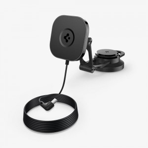 Spigen OneTap Pro | Screen Mount (MagFit) Magsafe Car Mount + Charger For Tesla Models Black | FGYM-27638