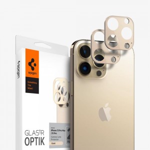 Spigen Optik Lens Protector Iphone 13 Pro Max Lens Protector Gold | GVER-15043