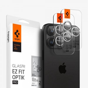 Spigen Optik Pro EZ Fit Iphone 15 Pro Lens Protector Silver | PTRK-10627