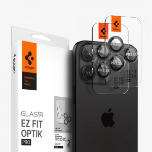 Spigen Optik Pro EZ Fit Iphone 15 Pro Lens Protector Black | LEBW-10643