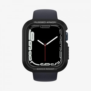 Spigen Rugged Armor Apple Watch (45Mm) Case Black | AVDF-82406