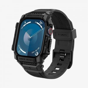 Spigen Rugged Armor Pro Apple Watch 10 (46Mm) Case + Band Matte Black | HXMG-07349