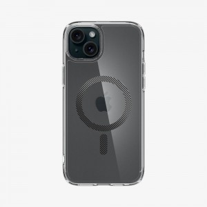 Spigen Ultra Hybrid (MagFit) Iphone 15 Plus Case Carbon Fiber White | TRPU-52014