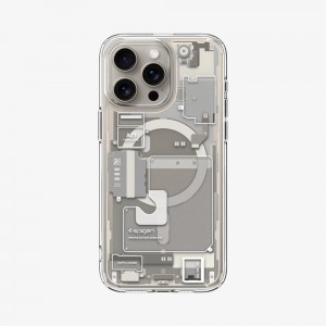 Spigen Ultra Hybrid Zero One (MagFit) Iphone 15 Pro Case Zero One Natural Titanium | NKHI-26843