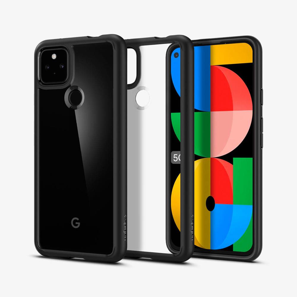 Spigen Air cushion technology Ultra Hybrid case for Pixel 5 Pixel 5A Case Matte Black | TWMS-40865