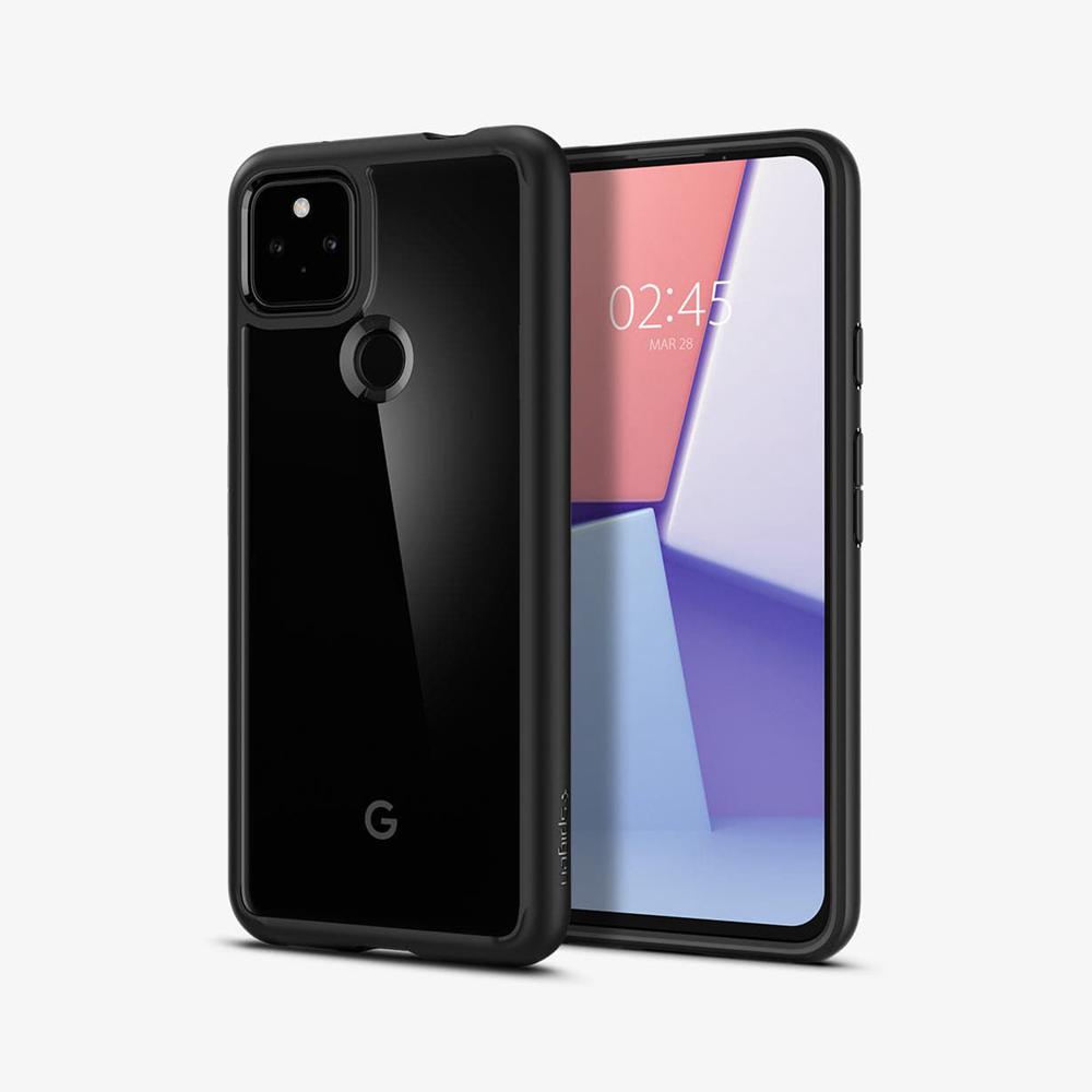 Spigen Air cushion technology Ultra Hybrid case for Pixel 5 Pixel 5A Case Matte Black | TWMS-40865