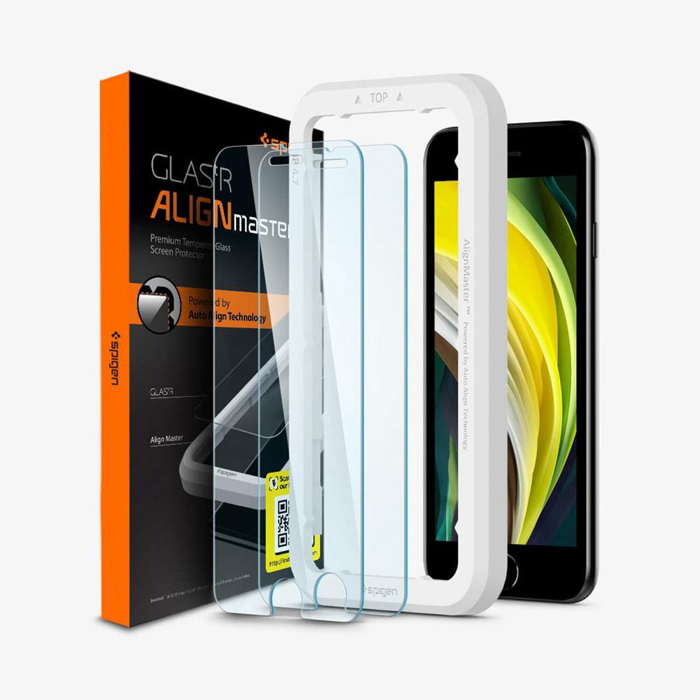 Spigen Alignmaster Full Cover Iphone 8 Screen Protector Clear | KLVH-41785