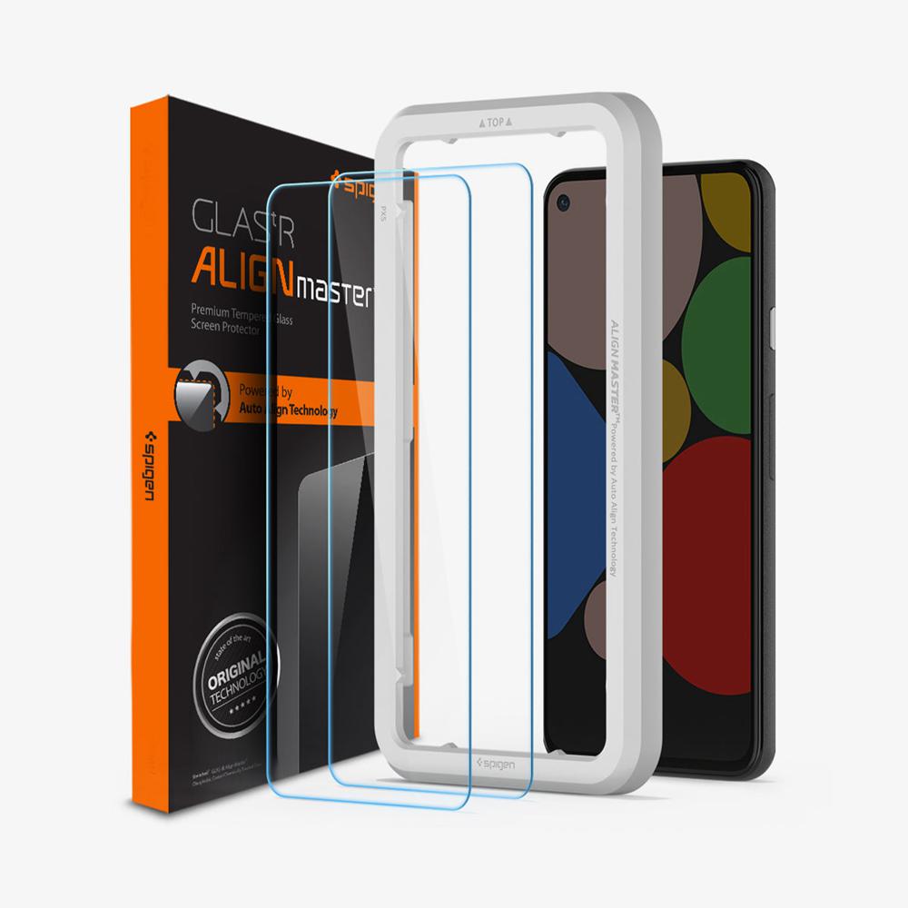 Spigen Alignmaster Pixel 5 Screen Protector White | KUMF-74926