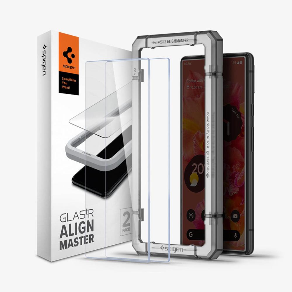 Spigen Alignmaster Pixel 6 Screen Protector Clear | YZWS-49827