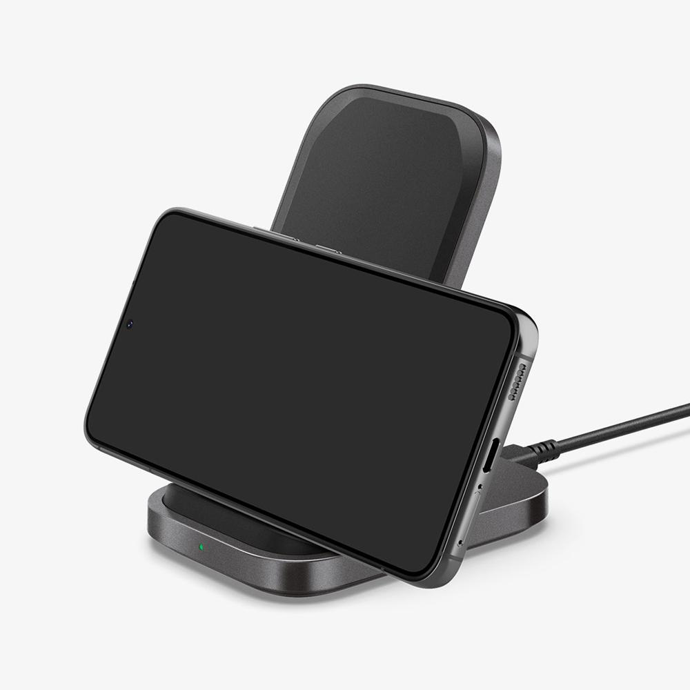 Spigen ArcField™ Stand | 15W Universal Wireless Charger Black | GLNO-94580