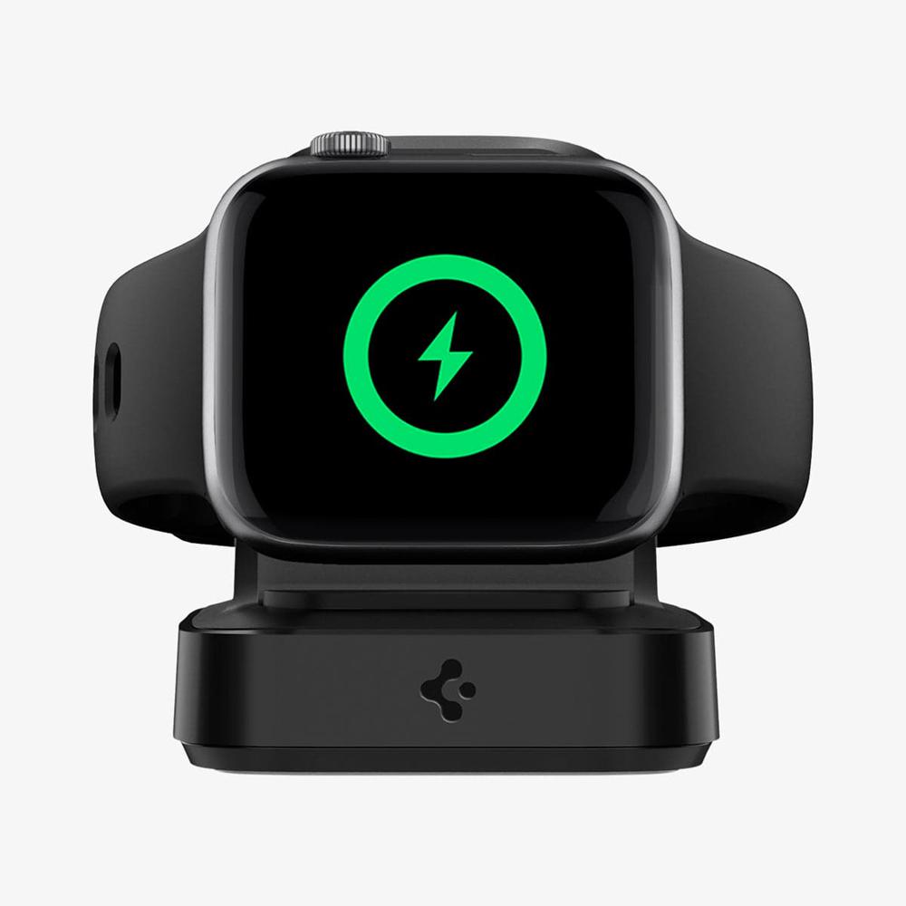 Spigen ArcField™ Watch Stand | 2.5W Apple Watch Wireless Charger Black | KGWX-74521