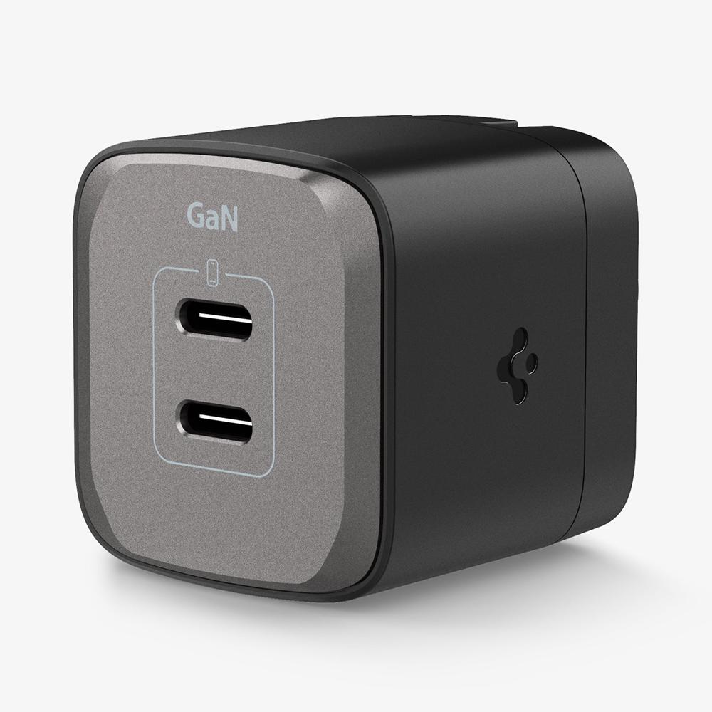 Spigen ArcStation™ Pro GaN Dual Port | 30W Usb-C Wall Charger MIdnight BlACK | HTKZ-79021