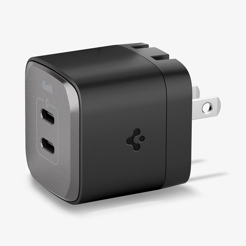 Spigen ArcStation™ Pro GaN Dual Port | 30W Usb-C Wall Charger MIdnight BlACK | HTKZ-79021