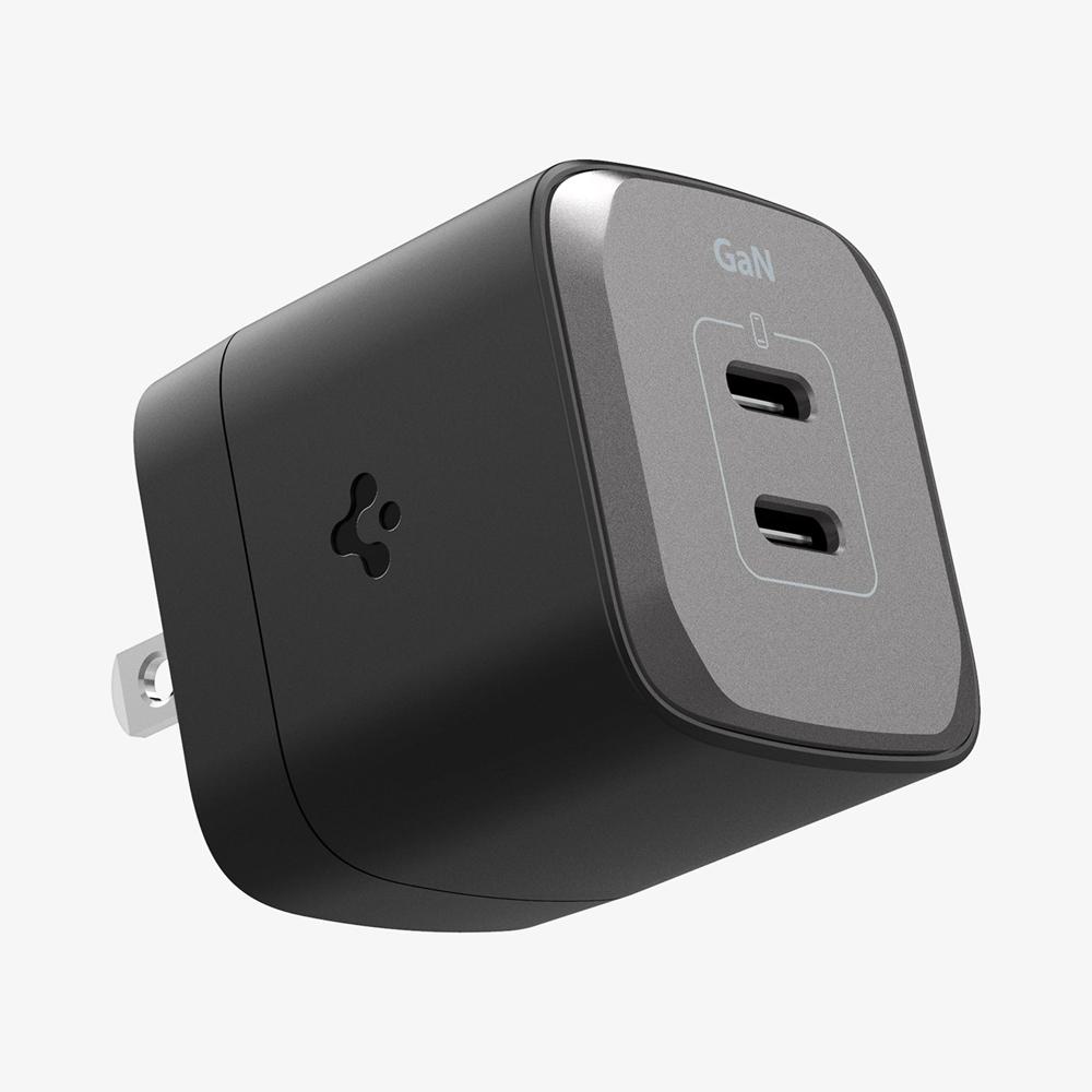 Spigen ArcStation™ Pro GaN Dual Port | 30W Usb-C Wall Charger MIdnight BlACK | HTKZ-79021