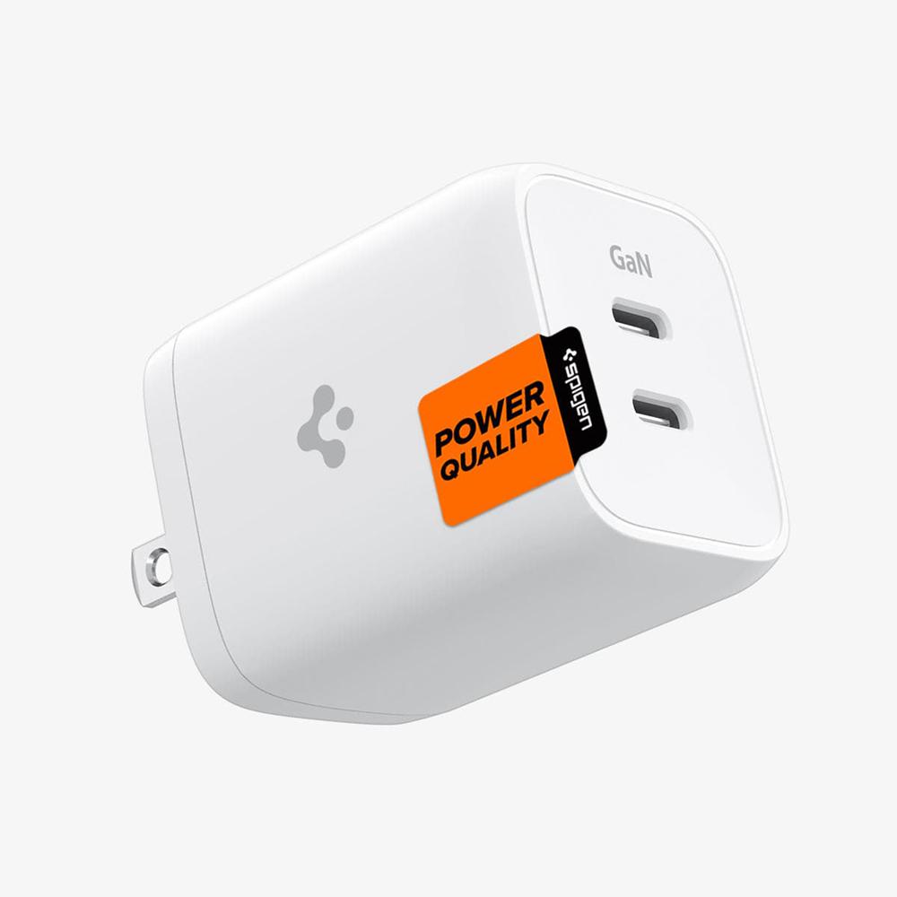 Spigen ArcStation™ Pro GaN Dual Port | 65W Usb-C Wall Charger White | IACQ-79183