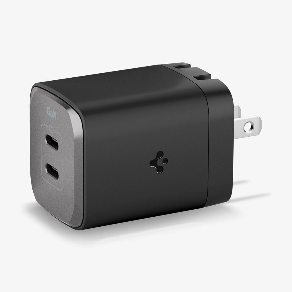 Spigen ArcStation™ Pro GaN Dual Port | 65W Usb-C Wall Charger MIdnight BlACK | AEDT-57826