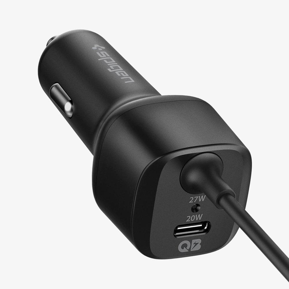 Spigen ArcStation™ | 47W Usb-C & Lightning Car Charger Black | LTQH-63158