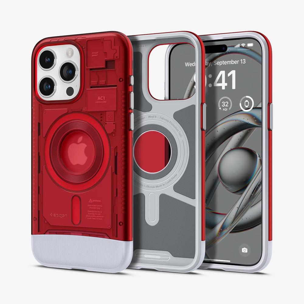 Spigen Classic C1 (MagFit) Iphone 15 Pro Max Case Ruby red | GCFV-76143