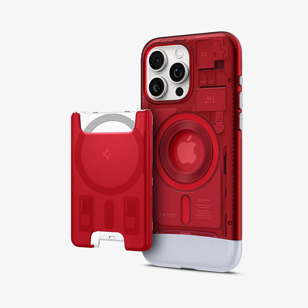 Spigen Classic C1 Wallet Set (MagFit) Iphone 15 Series Wallet Set (Magfit) Ruby red | UHFT-42975