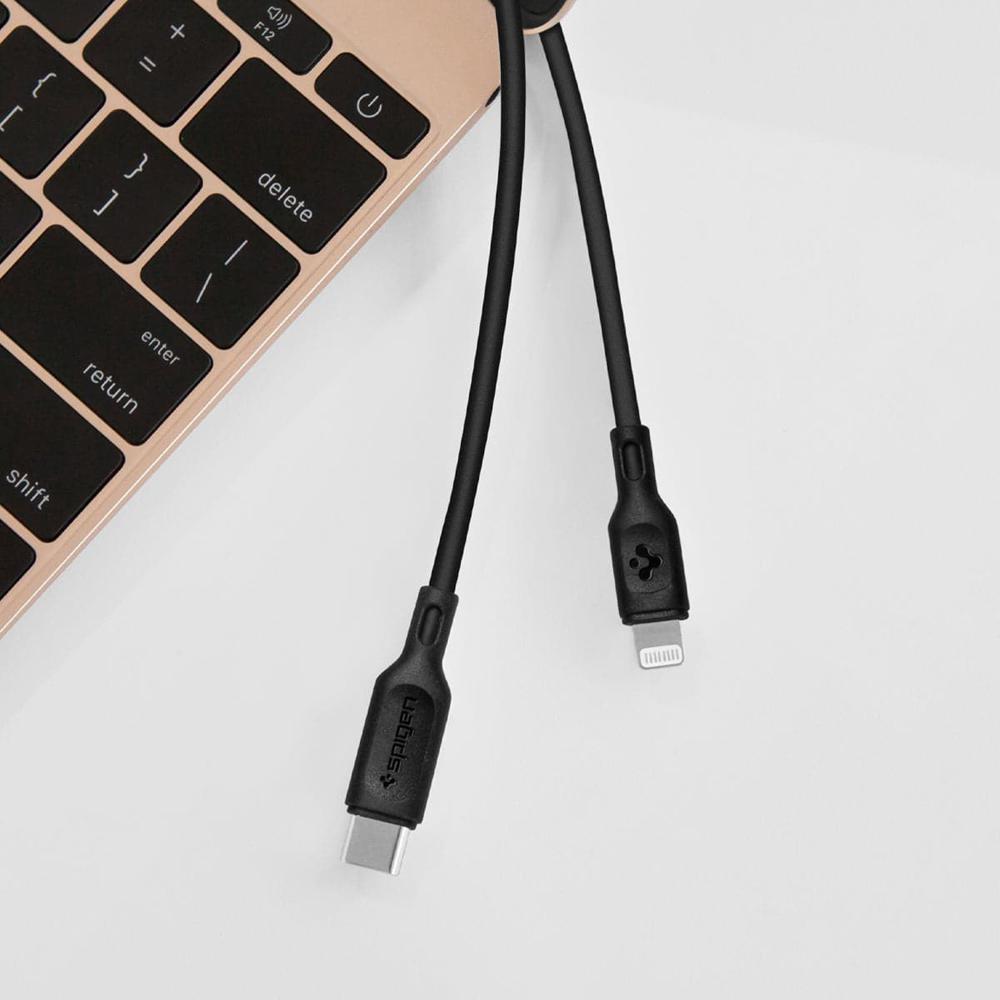 Spigen DuraSync™ Usb-C To Lightning Cable Black | SUPE-10289