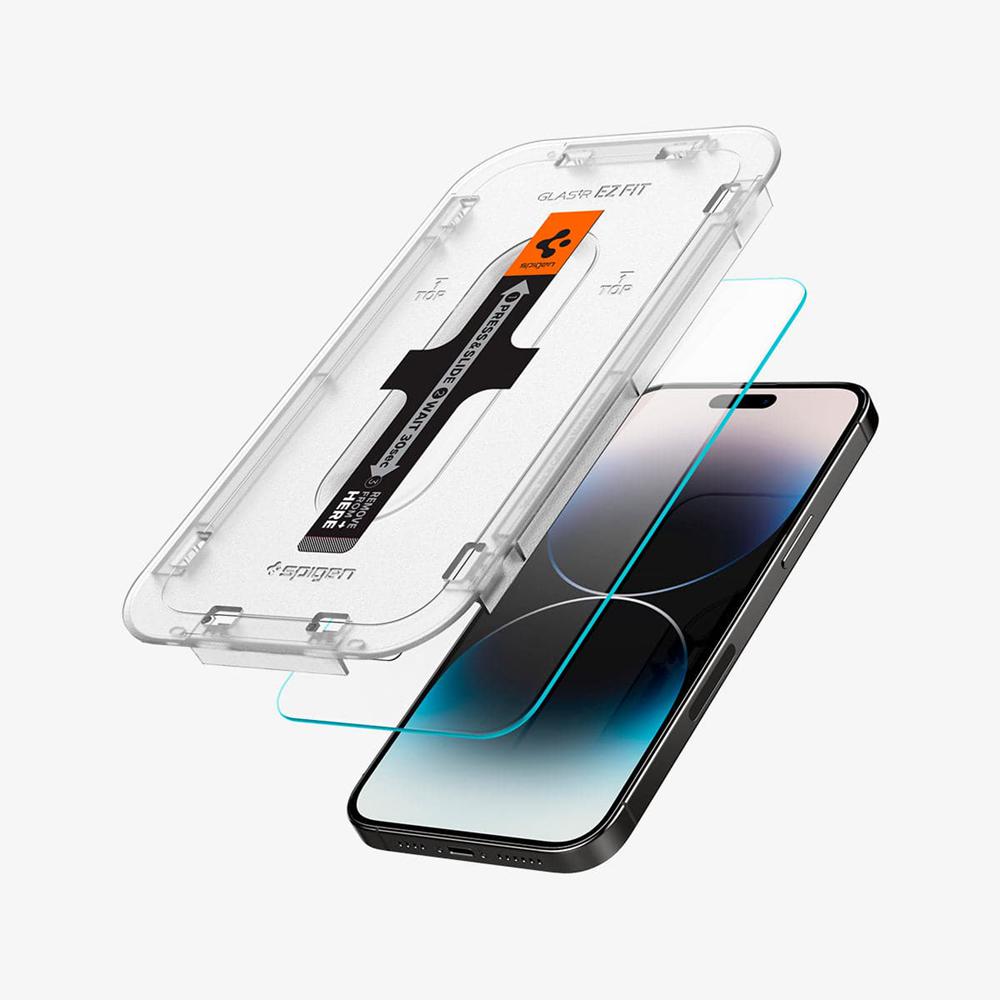 Spigen EZ Fit GLAS.tR | Sensor Protected Iphone 14 Pro Max Screen Protector Clear | ZEWB-76054