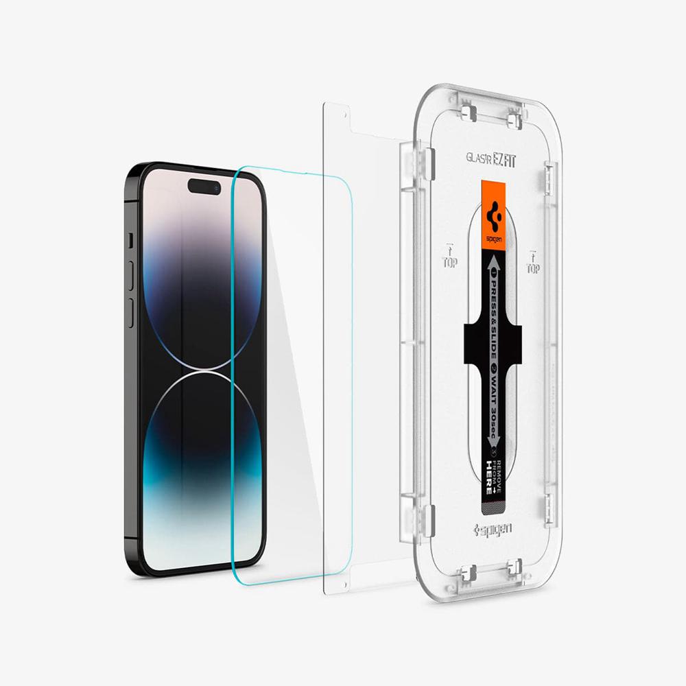 Spigen EZ Fit GLAS.tR | Sensor Protected Iphone 14 Pro Max Screen Protector Clear | ZEWB-76054