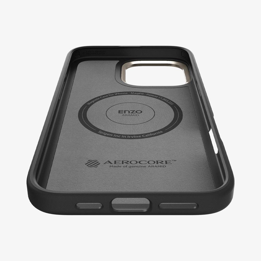 Spigen Enzo Aramid (MagFit) Iphone 16 Pro Max Case Black Natural | ZLGP-48065