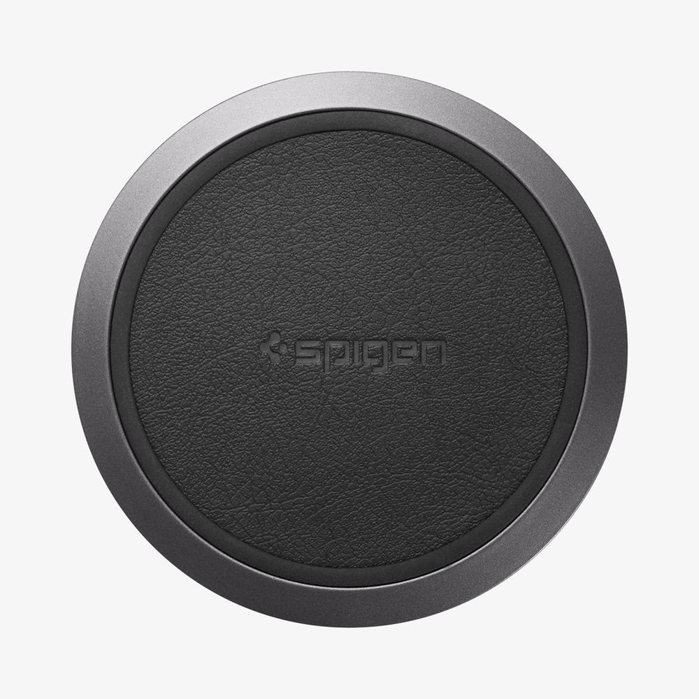 Spigen Essential® Leather | 10W Universal Wireless Charger Black | RYST-12409