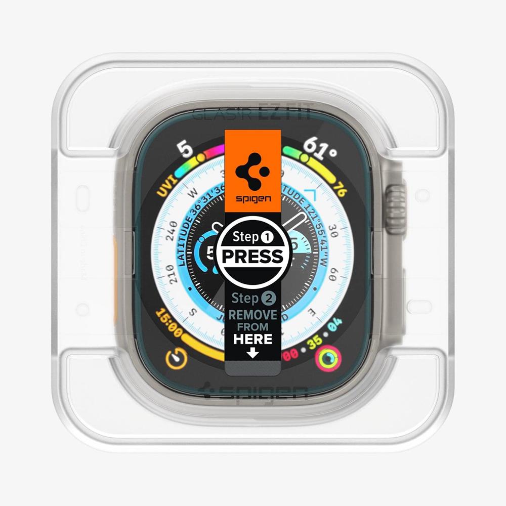 Spigen GLAS.tR EZ Fit Apple Watch Ultra (49Mm) Screen Protector Clear | QGXL-81405