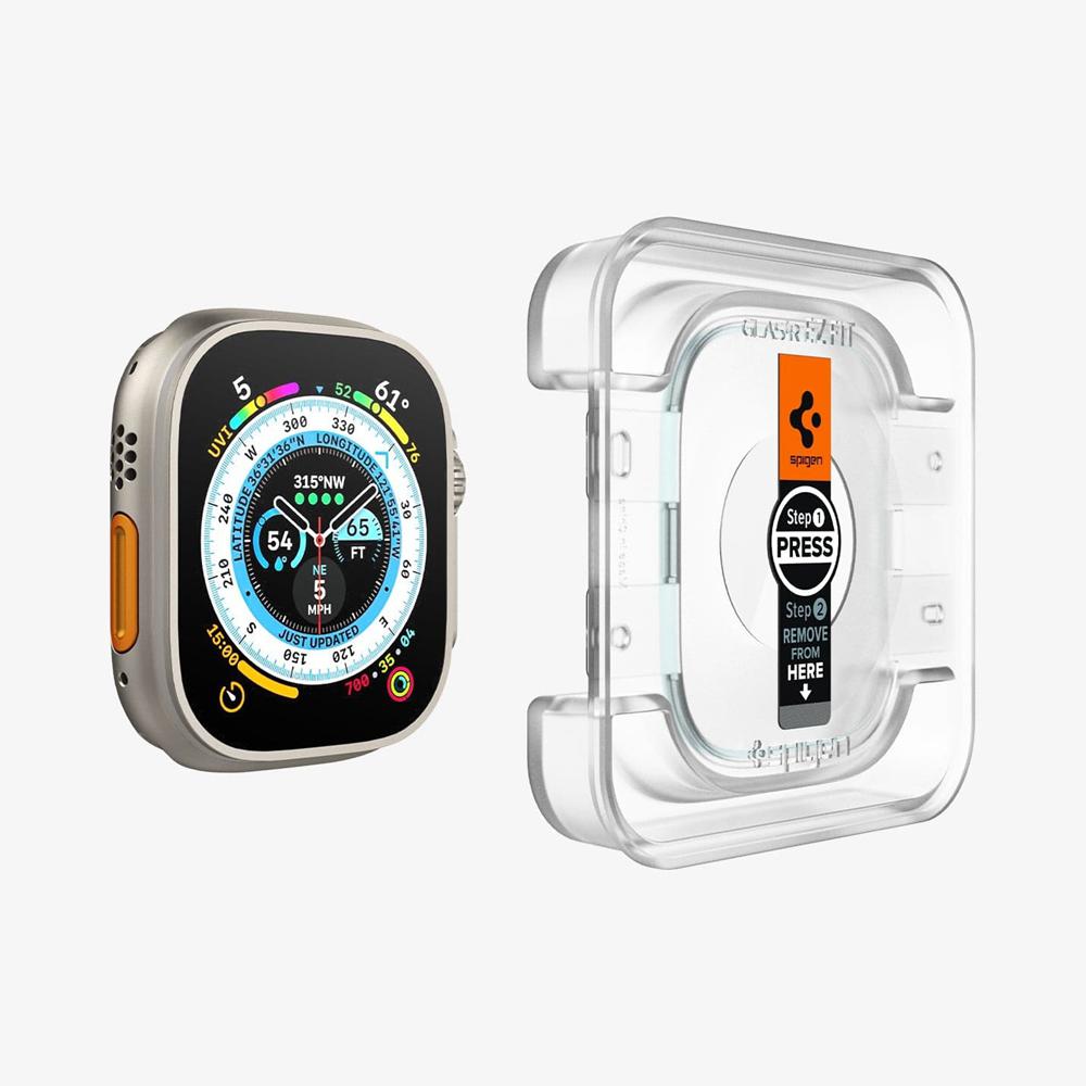 Spigen GLAS.tR EZ Fit Apple Watch Ultra (49Mm) Screen Protector Clear | QGXL-81405