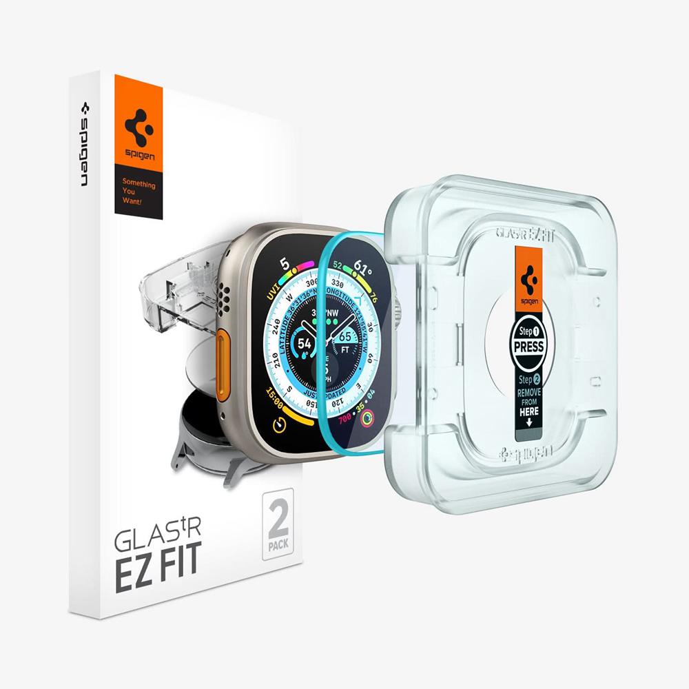 Spigen GLAS.tR EZ Fit Apple Watch Ultra (49Mm) Screen Protector Clear | QGXL-81405