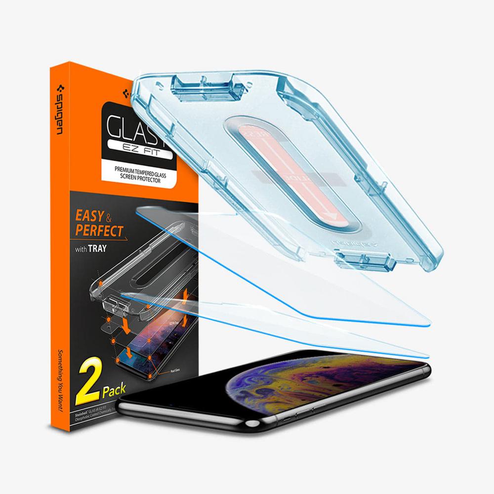 Spigen GLAS.tR EZ Fit (Sensor Protection) Iphone Xs Screen Protector Clear | ZESK-04532