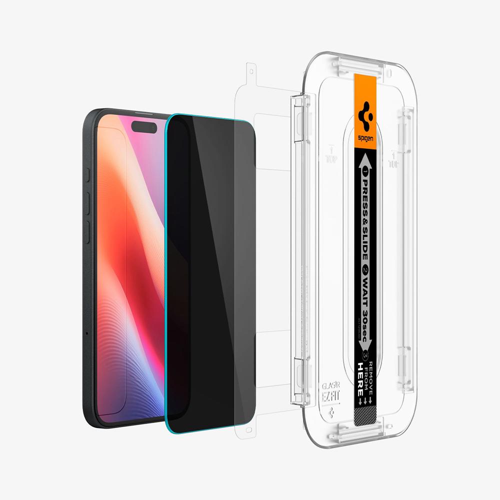 Spigen GLAS.tR EZ Fit | Privacy Iphone 16 Plus Screen Protector Privacy | DURN-93827