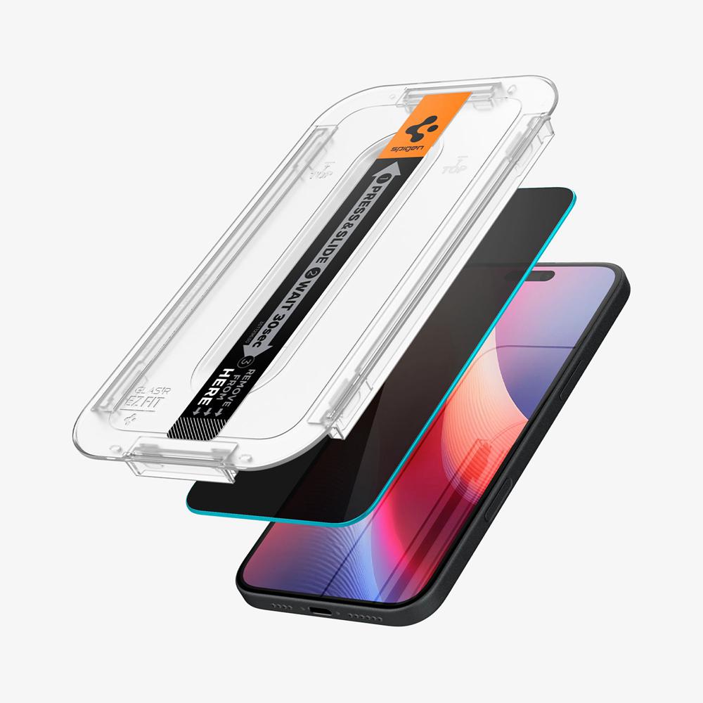 Spigen GLAS.tR EZ Fit | Privacy Iphone 16 Plus Screen Protector Privacy | DURN-93827