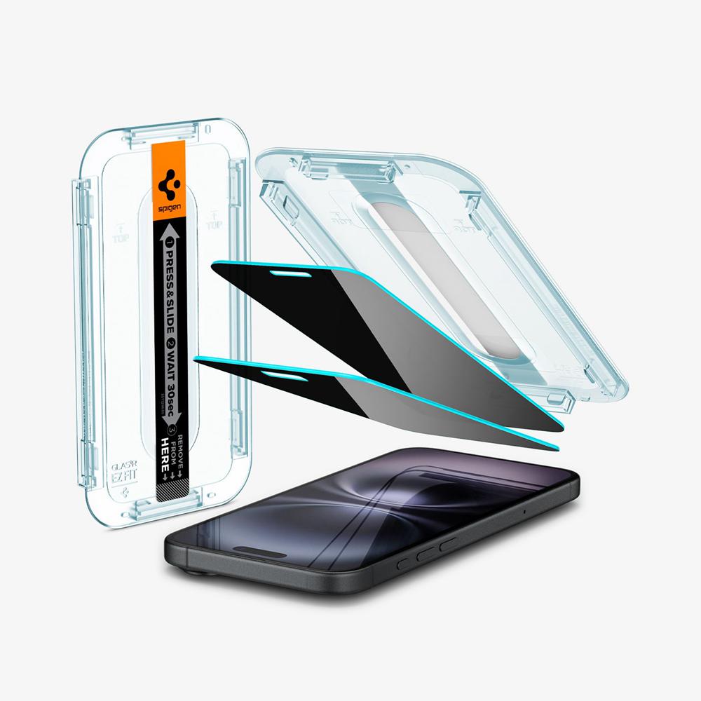 Spigen GLAS.tR EZ Fit | Privacy Iphone 16 Plus Screen Protector Privacy | DURN-93827