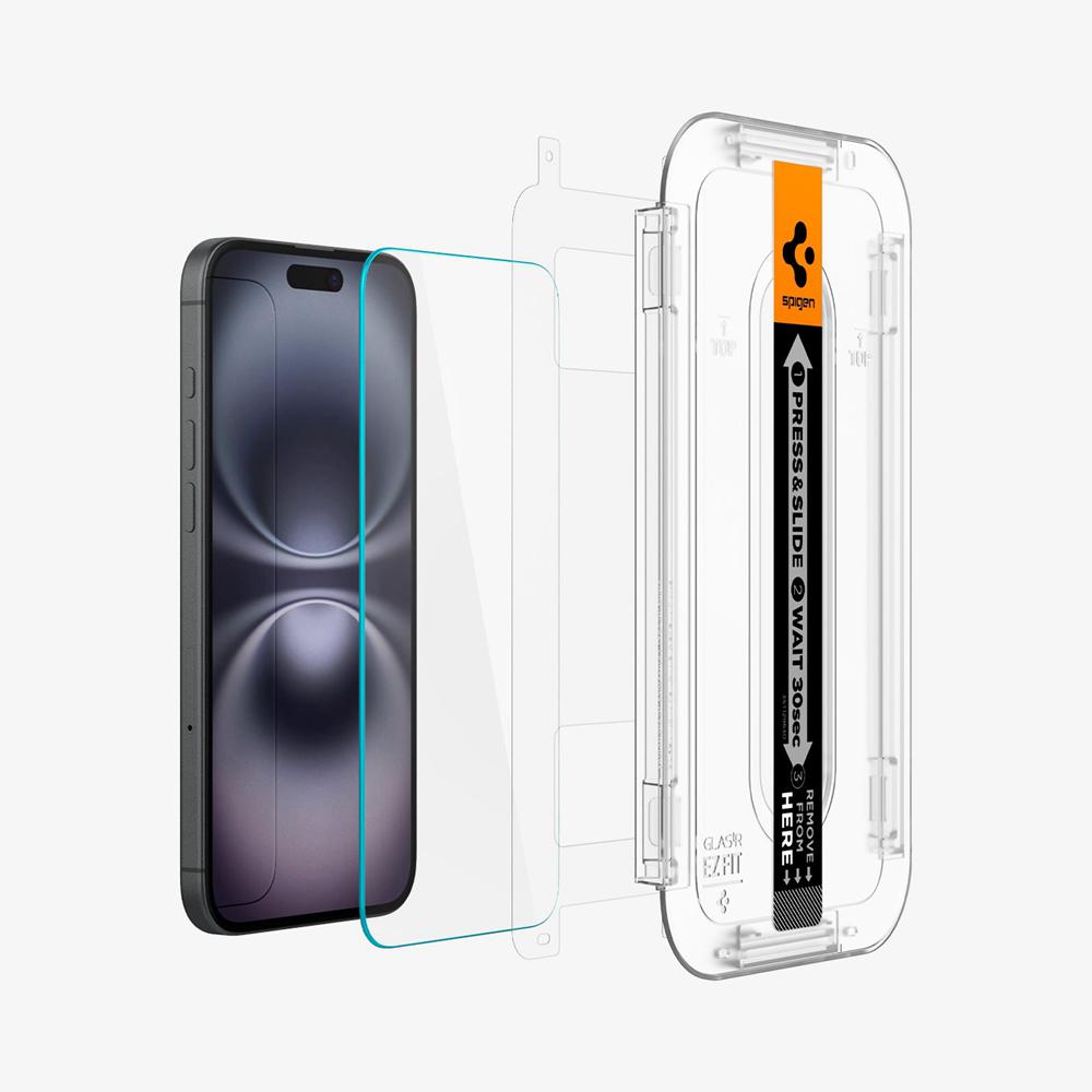 Spigen GLAS.tR EZ Fit | Sensor Protected Iphone 16 Plus Screen Protector Transparent | VBRS-51487