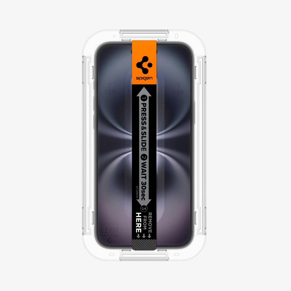 Spigen GLAS.tR EZ Fit | Sensor Protected Iphone 16 Plus Screen Protector Transparent | VBRS-51487