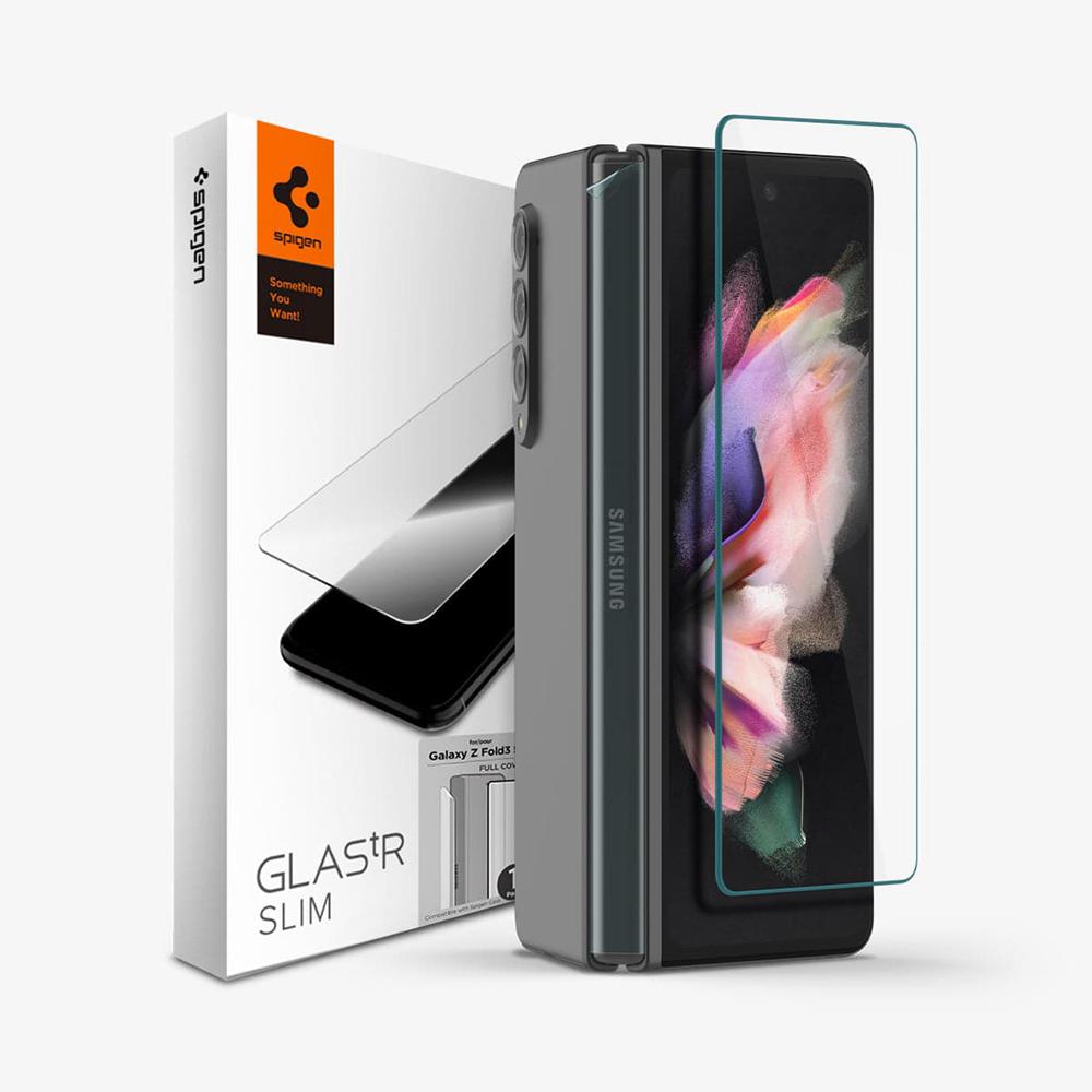 Spigen GLAS.tR Full Cover Glass + Hinge Film Galaxy Z Fold 3 Screen Protector Transparency | OFNW-90763