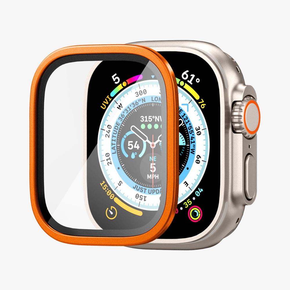 Spigen Glas.tR Slim Pro Apple Watch Ultra (49Mm) Screen Protector Orange | TGOE-37029