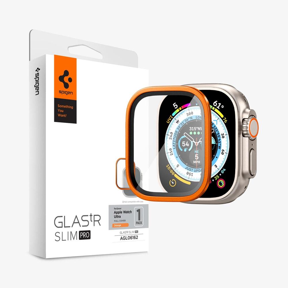 Spigen Glas.tR Slim Pro Apple Watch Ultra (49Mm) Screen Protector Orange | TGOE-37029