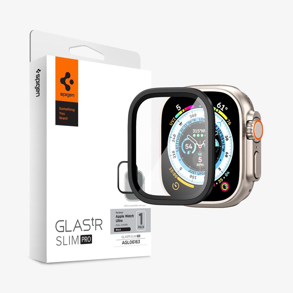 Spigen Glas.tR Slim Pro Apple Watch Ultra (49Mm) Screen Protector Black | XHBW-32056