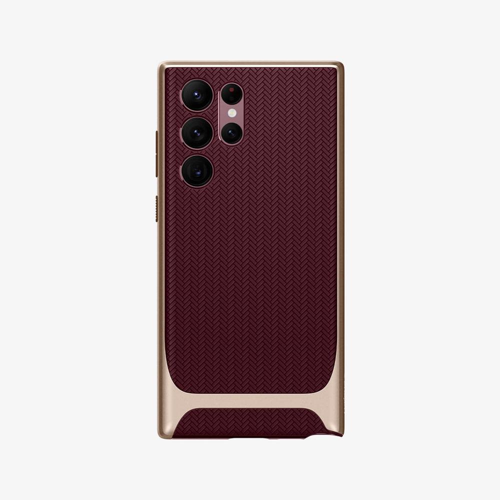 Spigen Herringbone™ (Neo Hybrid) Galaxy S22 Ultra Case Burgundy | EDFL-15872