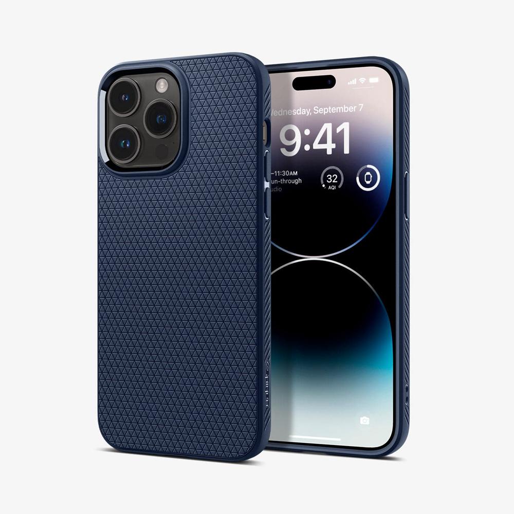 Spigen Liquid Air Iphone 14 Pro Max Case Navy Blue | NKCF-96174