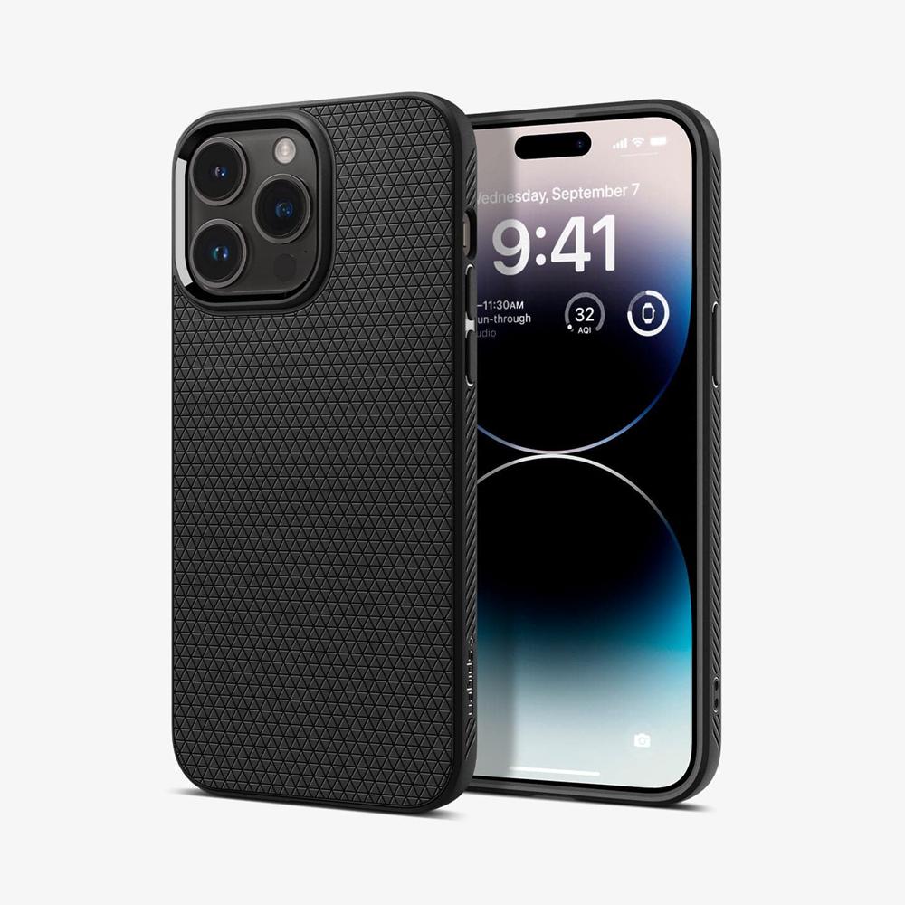 Spigen Liquid Air Iphone 14 Pro Max Case Matte Black | ZKUY-54731