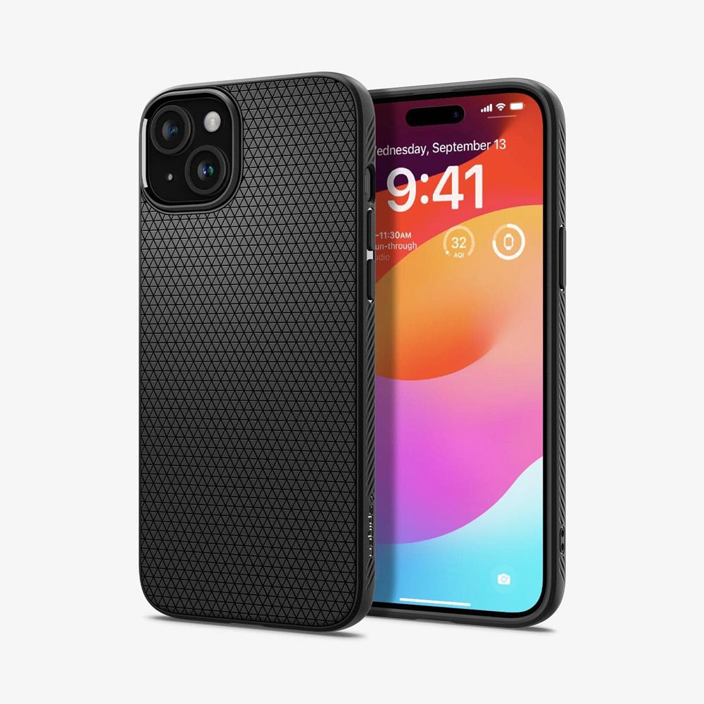 Spigen Liquid Air Iphone 15 Case Matte Black | NKYZ-14036