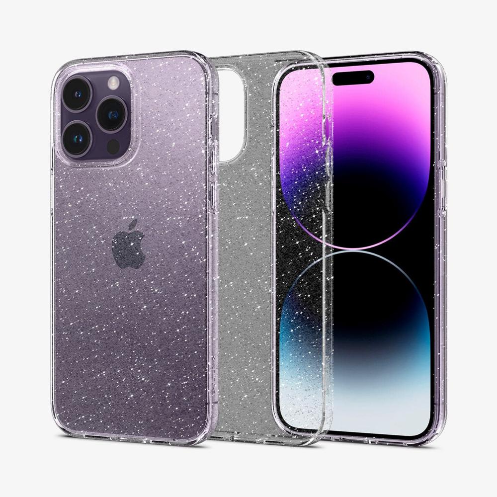 Spigen Liquid Crystal Glitter Iphone 14 Pro Max Case Crystal Quartz Grey | HWGZ-46932